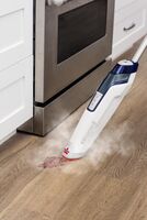 BISSELL - PowerFresh Deluxe Corded Steam Mop - Brite White/Saphire Waltz - Angle