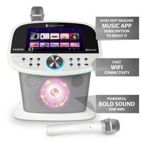 Singing Machine - Platinum Plus Wi-Fi Karaoke Machine, Music Streaming Apps, Bluetooth, 22 Voice ... - Angle