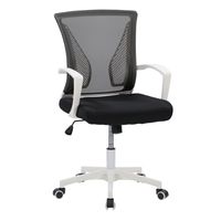 CorLiving - Workspace Mesh Back Office Chair - Black and White - Angle