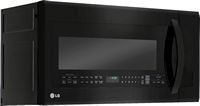 LG - 2.0 Cu. Ft. Over-the-Range Microwave with Sensor Cooking - Matte Black Stainless Steel - Angle