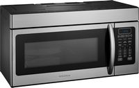 Insignia™ - 1.5 Cu. Ft. Convection Over-the-Range Microwave - Stainless Steel - Angle