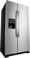Amana - 24.5 Cu. Ft. Side-by-Side Refrigerator with Water and Ice Dispenser - Stainless Steel - Angle