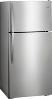 Whirlpool - 14.3 Cu. Ft. Top-Freezer Refrigerator - Monochromatic Stainless Steel - Angle