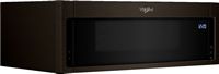 Whirlpool - 1.1 Cu. Ft. Low Profile Over-the-Range Microwave Hood Combination - Black Stainless S... - Angle