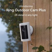 Outdoor Cam Plus, Plug-In with 2K Video and Ring Vision, Low-Light Sight, and Mount-Anywhere Vers... - Angle