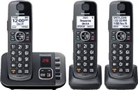 Panasonic - KX-TGE633M DECT 6.0 Expandable Cordless Phone System with Digital Answering System - ... - Angle