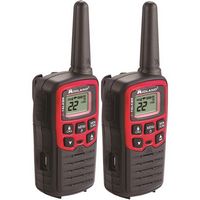 Midland - E+Ready X-TALKER 26-Mile, 22-Channel FRS 2-Way Radios (Pair) - Red - Angle