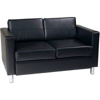 OSP Home Furnishings - Ave Six Pacific Vinyl Loveseat - Black - Angle