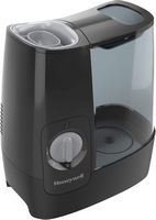 Honeywell - HWM845 Warm Mist Humidifier with Essential oil cup, Filter Free - Black - Angle