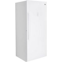 GE - 21.3 Cu. Ft. Frost-Free Upright Freezer - White - Angle