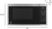 GE - 0.9 Cu. Ft. Capacity Smart Countertop Microwave Oven with Scan-to-Cook Technology - Stainles... - Angle