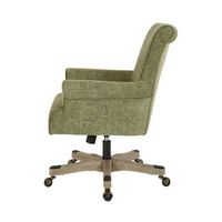 OSP Home Furnishings - Megan Office Chair - Green/Brushed Gray - Angle