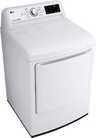 LG - 7.3 Cu. Ft. Gas Dryer with Sensor Dry - White - Angle