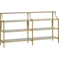 Sauder - International Lux Console Table - Satin Gold - Angle