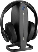 Insignia™ - RF Wireless Over-the-Ear Headphones - Black - Angle