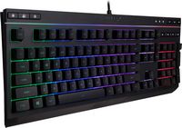 HyperX - Alloy Core Full-size Wired Gaming Membrane Keyboard with RGB Lighting - Black - Angle