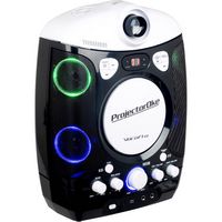 VocoPro - CD+G/Bluetooth Karaoke System - White/Black - Angle