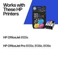 HP - 923 4-Pack Standard Capacity Ink Cartridges - Black/Cyan/Magenta/Yellow - Angle