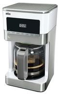 Braun - BrewSense 12-Cup Coffee Maker - Stainless Steel/White - Angle