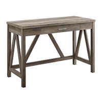 Walker Edison - Rustic Farmhouse A-Frame Computer Desk - Grey Wash - Angle