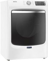 Maytag - 7.3 Cu. Ft. Stackable Electric Dryer with Steam and Extra Power Button - White - Angle