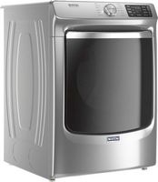 Maytag - 7.3 Cu. Ft. Stackable Electric Dryer with Steam and Extra Power Button - Metallic Slate - Angle