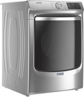 Maytag - 7.3 Cu. Ft. Stackable Gas Dryer with Steam and Extra Power Button - Metallic Slate - Angle