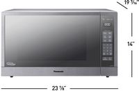 Panasonic - 2.2 Cu. Ft. 1250 Watt SN97JS Microwave with Cyclonic Inverter and Sensor Cooking - St... - Angle