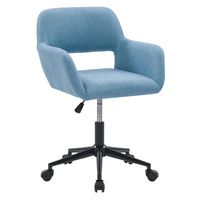 CorLiving - Marlowe Upholstered Task Chair - Light Blue - Angle