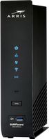 ARRIS - SURFboard DOCSIS 3.0 Cable Modem & AC2350 Wi-Fi Router Combo - Black - Angle