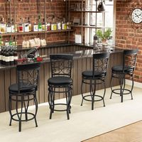 Costway Set of 4 Vintage Metal Swivel Bar Stools 26