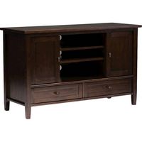 Simpli Home - Warm Shaker Solid Wood 47 inch Wide Transitional TV Media Stand For TVs up to 50 in... - Angle