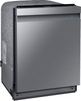 Samsung - AutoRelease Smart Built-In Dishwasher with Linear Wash, 39dBA - Stainless Steel - Angle