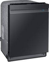 Samsung - AutoRelease Smart Built-In Dishwasher with Linear Wash, 39dBA - Black Stainless Steel - Angle
