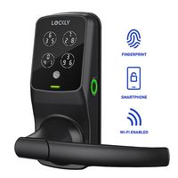 Lockly - Secure Pro Smart Lock Wi-Fi Replacement Latch with 3D Biometric Fingerprint/Keypad/App/V... - Angle