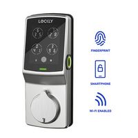 Lockly - Secure Pro Smart Lock Wi-Fi Replacement Deadbolt with 3D Biometric Fingerprint/Keypad/Vo... - Angle