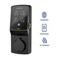 Lockly - Secure Pro Smart Lock Wi-Fi Replacement Deadbolt with 3D Biometric Fingerprint/Keypad/Vo... - Angle