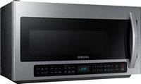 Samsung - 2.1 Cu. Ft. Over-the-Range Microwave with Sensor Cook - Stainless Steel - Angle