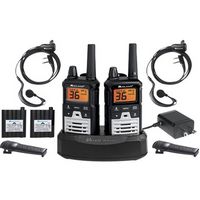 Midland - X-TALKER 40-Mile, 22-Channel FRS/GMRS 2-Way Radios (Pair) - Silver/Black - Angle