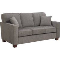 OSP Home Furnishings - Russel 3 Seater Fabric Sofa - Taupe - Angle