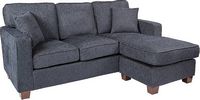 OSP Home Furnishings - Russell L-Shape Sectional Sofa - Navy - Angle