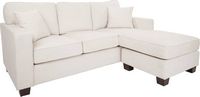 OSP Home Furnishings - Russell L-Shape Sectional Sofa - White - Angle