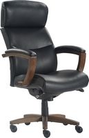 La-Z-Boy - Greyson Modern Faux Leather Executive Chair - Black - Angle