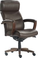 La-Z-Boy - Greyson Modern Faux Leather Executive Chair - Brown - Angle