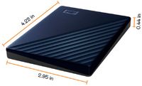 WD - My Passport for Mac 2TB External USB 3.0 Portable Hard Drive - Blue - Angle