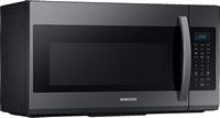 Samsung - 1.9 Cu. Ft.  Over-the-Range Microwave with Sensor Cook - Black Stainless Steel - Angle