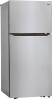 LG - 20.2 Cu. Ft. Top-Freezer Refrigerator - Stainless Steel - Angle