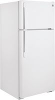 GE - 16.6 Cu. Ft. Top-Freezer Refrigerator - White - Angle
