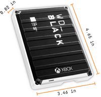 WD - BLACK P10 Game Drive for Xbox 5TB External USB 3.2 Gen 1 Portable Hard Drive - Black With Wh... - Angle