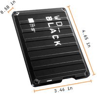 WD - BLACK P10 4TB External USB 3.2 Gen 1 Portable Hard Drive - Black - Angle